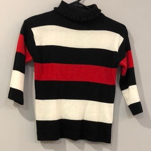 Turtle Neck Strip Top
